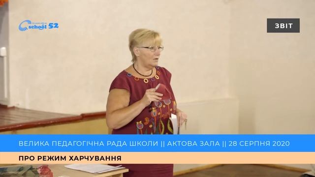 Про режим харчування — Педагогічна рада школи || 28 серпня 2020 смотреть онлайн