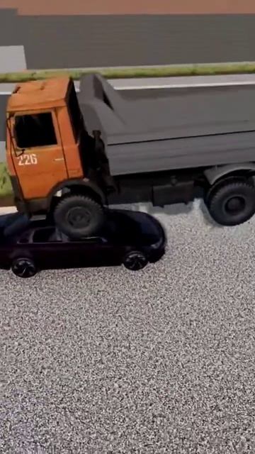 МАЗ РАЗДАВИЛ АУДИ! МОМЕНТ ИЗ РОЛИКА BeamNG.drive #shorts #hirozen #beamngdrive #games смотреть онлайн