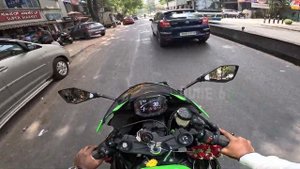 First city ride on ZX6R 2024 | Stopped by Cops! #Dude6R #kawasaki #ninja #zx6 #2024