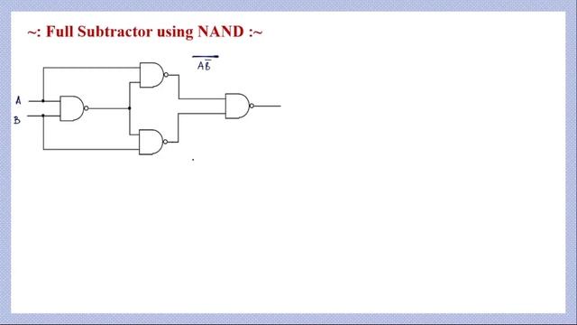 Full Subtractor using NAND Gates only (Minimum no) | Full Subtractor using universal Gates