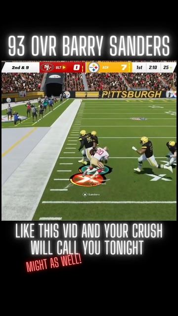 Barry Sanders In MUT Is A Cheat Code 😱😱 #madden #nfl #shorts смотреть онлайн