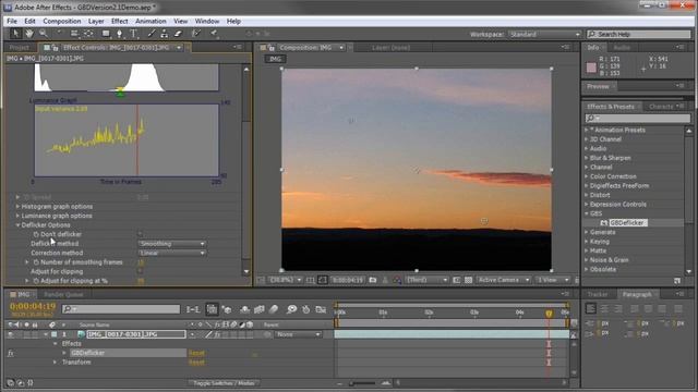 GBDeflicker 2.2 Adobe Plug-in Demo смотреть онлайн