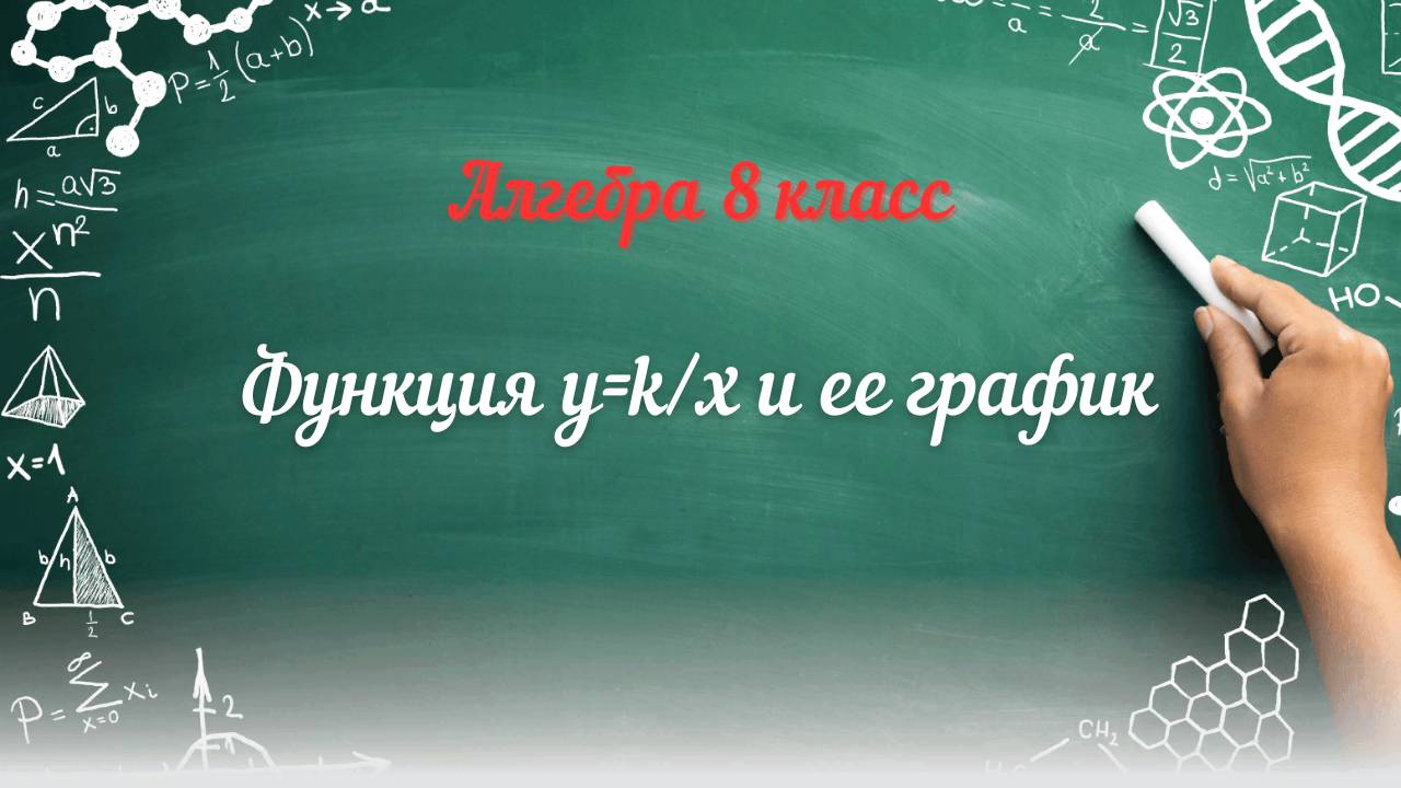Функция у= к/х и ее график. Алгебра 8 класс
