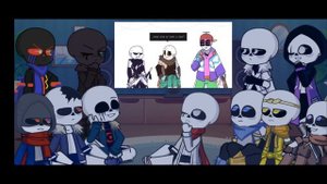 Sans aus react to Ink and Cross vs Error || Underverse 0.7 Part 1