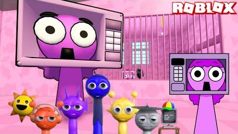 Sprunki Microwave сыграл в Microwave Prison Run Obby в ROBLOX | Incredibox Sprunki | Геймплей