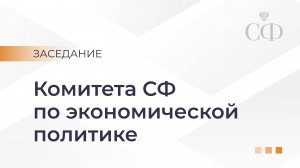 Заседание Комитета Совета Федерации по экономической политике