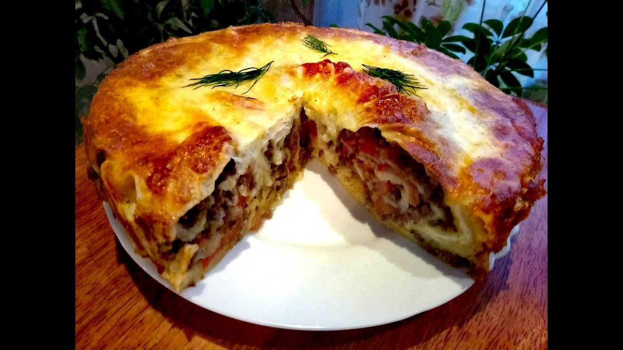 НЕВЕРОЯТНО ВКУСНЫЙ ПИРОГ С ФАРШЕМ в ЛАВАШЕ без возни с тестом! смотреть онлайн