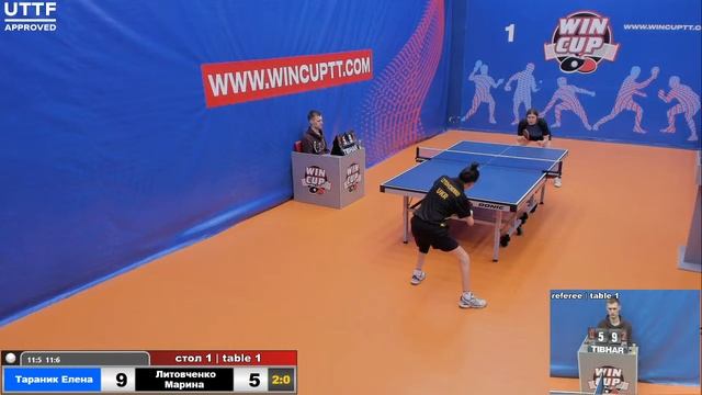 Тараник Елена 2-3 Литовченко Марина Турнир Восток 4 WIN CUP 01.02.21 Прямая трансляция Зал 1 смотреть онлайн