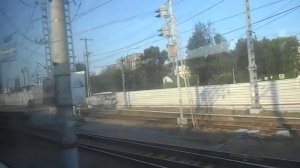 Прибытие на станцию Пушкино на электропоезде ЭД4М Москва Яр. - Пушкино. 2021 год.