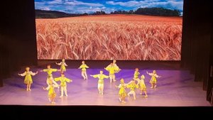 Нелли танцует в Брльшом концертном зале Драм театр.