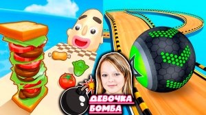 ИГРА ЛЭНД ПОЕДАНИЕ СЭНДВИЧЕЙ И БЕГАЮЩИЕ ШАРЫ Going Balls vs Sandwich Runner