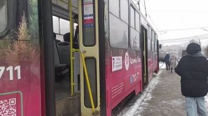 Город Ижевск трамвай маршрут №7.