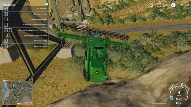 сбор урожая на комбайны JOHN DEERE в Farming Simulator 19 смотреть онлайн