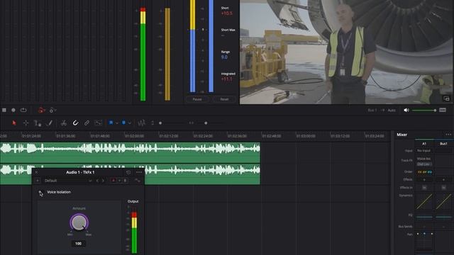 Voice Isolation in DaVinci Resolve Fairlight. #voiceisolation #davinciresolvetutorials #fairlight