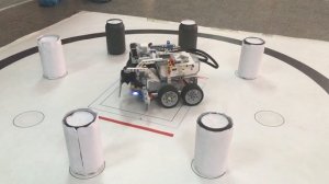 Битва мобильных роботов - цветной кегельринг