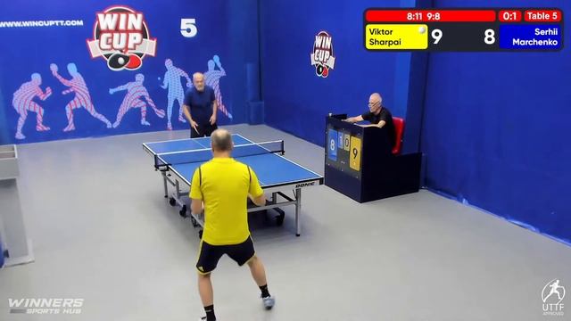 09:30 Шарпай Виктор 3-1 Марченко Сергей стол 5 ЮГ-2 23.07.22 смотреть онлайн