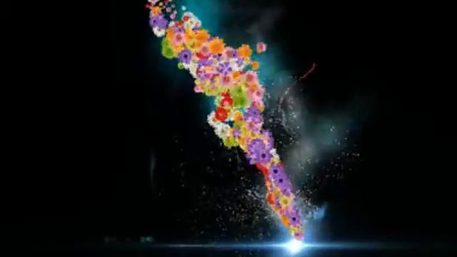 Футаж эффект   Буря цветов смотреть онлайн