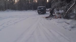Едем в лесную делянку за дровами