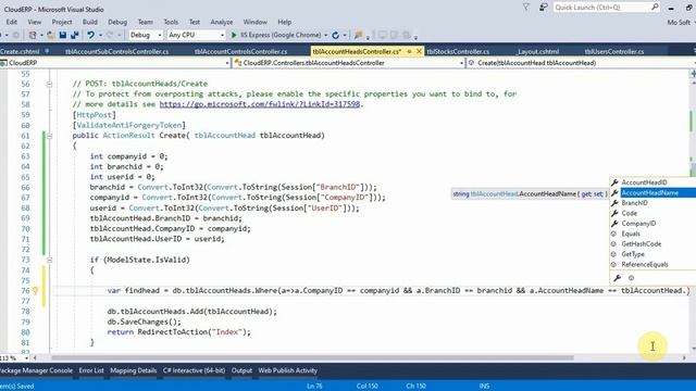 Business ERP Part 18 Account Heads in ASP NET MVC