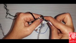 КАК ПЕРЕЙТИ С ЛИЦЕВОЙ ГЛАДИ НА ПОЛУЮ РЕЗИНКУ (так ещё никто не вязал)     ДВУЦВЕТНАЯ ПОЛАЯ РЕЗИНКА.