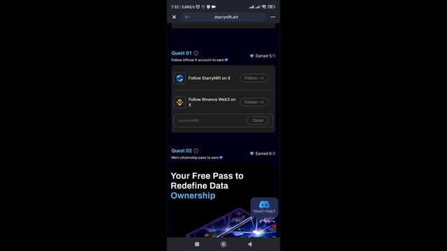 Дроп #StarryNift на #Binance web3 смотреть онлайн
