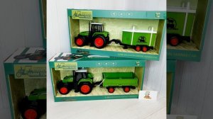 Трактор с прицепом игрушечный, свет, звук, 809АВС, для детей от 3 лет, Пакет малюка