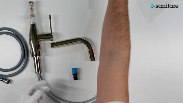 UNBOXING GROHE Essence 30270BE0 single lever kitchen mixer with pull out spray, polished nickel смотреть онлайн