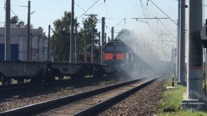 Магистральный Тепловоз 2ТЭ116у - 035 с Товарным Составом