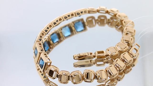 Золотой браслет с Лондон топазом арт. бр112-28ск смотреть онлайн