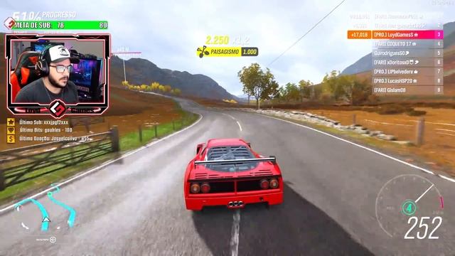 CORRIDA com MUITA CURVA PERIGOSA de Ferrari F40 - Forza Horizon 4 online смотреть онлайн
