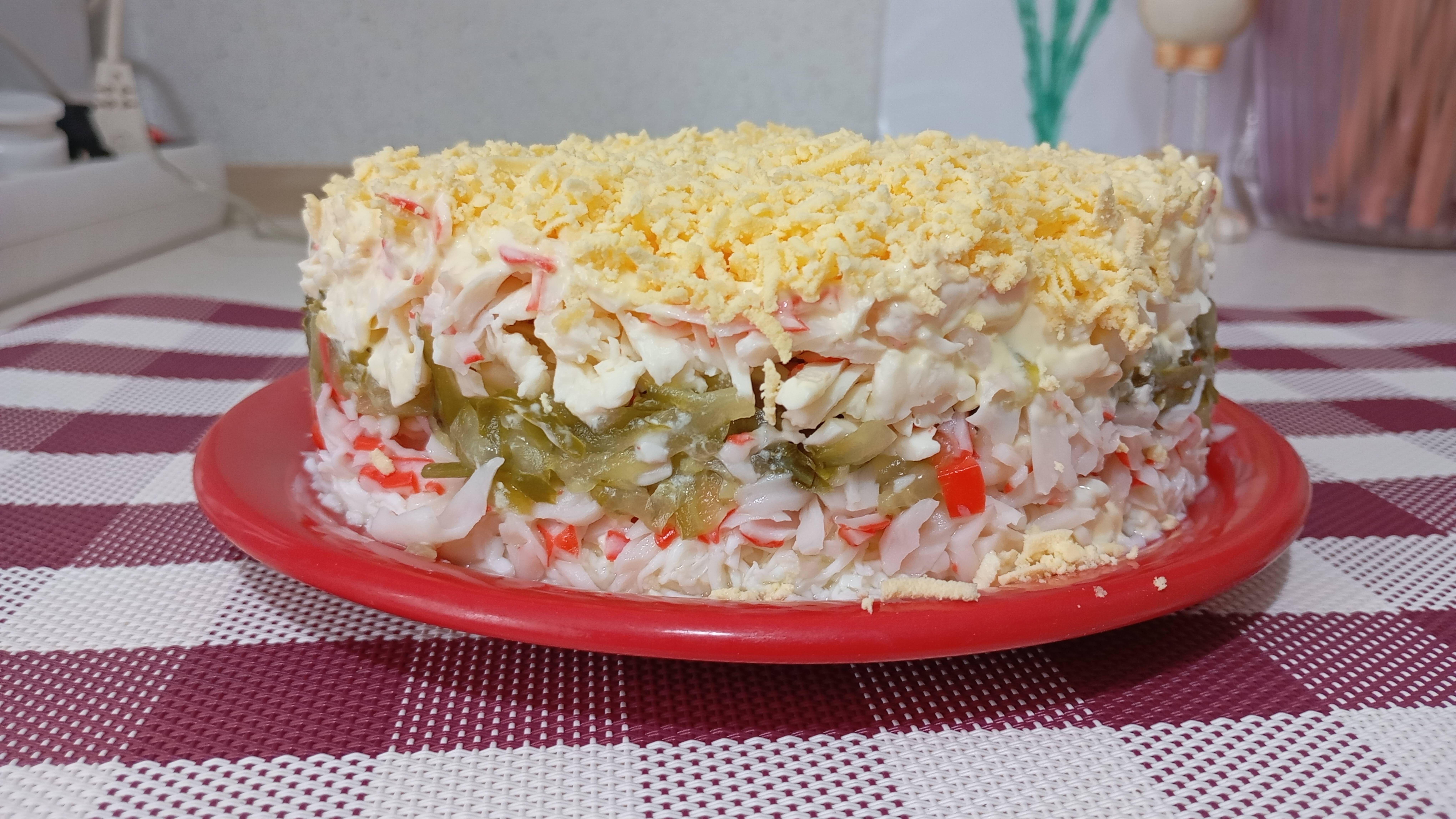 Салат с КРАБОВЫМИ палочками. Простой! Нежный! Вкусный!