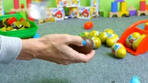 Видео про машинки и яйца Angry Birds - Surprise Eggs