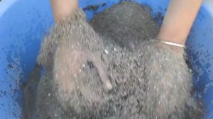 #SA ASMR / Gritty sand cement huge shapes crumbling dry and wet