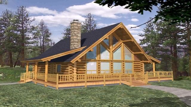 Small Log Home House Plans (see description) смотреть онлайн