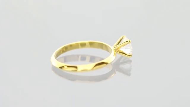 Золотое кольцо с бриллиантом Y 0162 смотреть онлайн