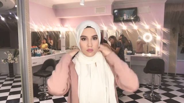 Как красиво завязать платок. Орамал тағу үлгісі. смотреть онлайн