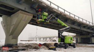 Устройство водоотвода в мостовом полотне на развязке ЗСД в г. Санкт-Петербург.