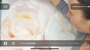 Как написать большую картину с пионами