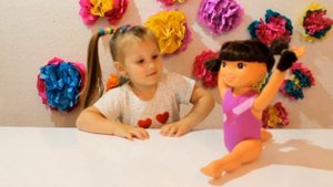 Даша Путешественница кукла гимнастка  Распаковка и обзор куклы Dora the Explorer doll gymnast