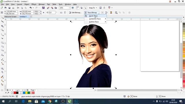 CorelDRAW Part 23 | Trace Bitmap | Import Bitmap | Export Bitmap