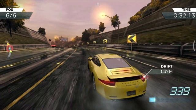 NFS Most Wanted Porshe 911 Police chase + full on Destruction смотреть онлайн