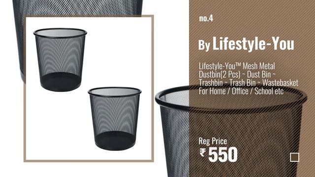Top 10 Bins Metal [2018]: Lifestyle-You™ Mesh Metal Dustbin(4 Pcs) ~ Dust Bin ~ Trashbin ~ Trash смотреть онлайн