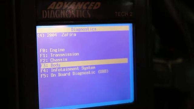 Zafira(A) 2.2 (2005) check Advanced Diagnostics Tech2 смотреть онлайн