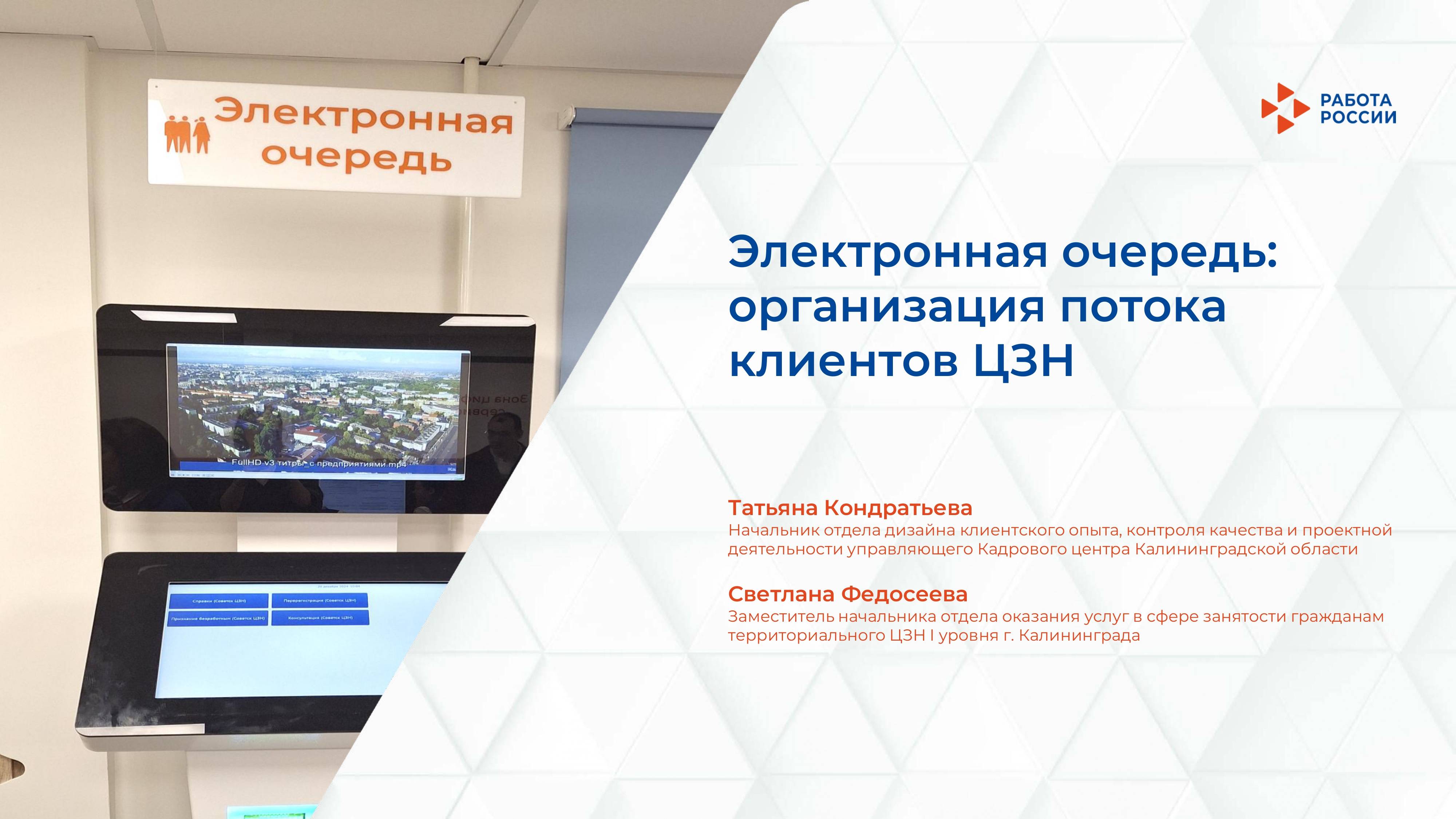 Электронная очередь: организация потока клиентов ЦЗН смотреть онлайн