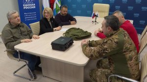 (12+) Разговор по душам: глава Мытищ Юлия Купецкая встретилась с бойцами спецоперации