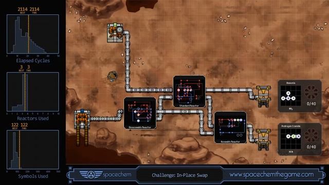 SpaceChem - Challenge: In-Place Swap (2114/3/122) смотреть онлайн