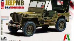 Распаковка Italeri 1/24 3635 Willys Jeep MB 80th Anniversary 1941-2021