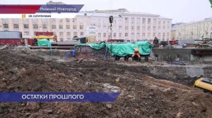 На площади Свободы археологи работают бок о бок с метростроителями по мере формирования котлована