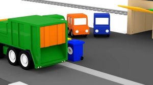 Развивающий мультик про 4 машинки - Убираем мусор