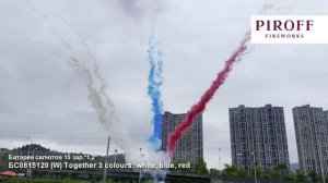 Дневной веерный салют флаг РФ БС0815120-РФ Together 3 colours white, blue, red 15 залпов 1,2 дюйма